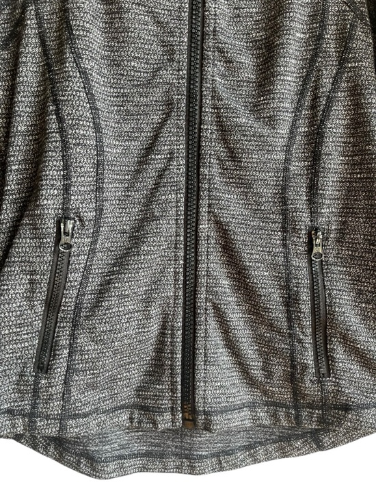 Lululemon Define Jacket Size 10 Black White Coco Pique Luon Zip Activewear - Picture 6 of 14